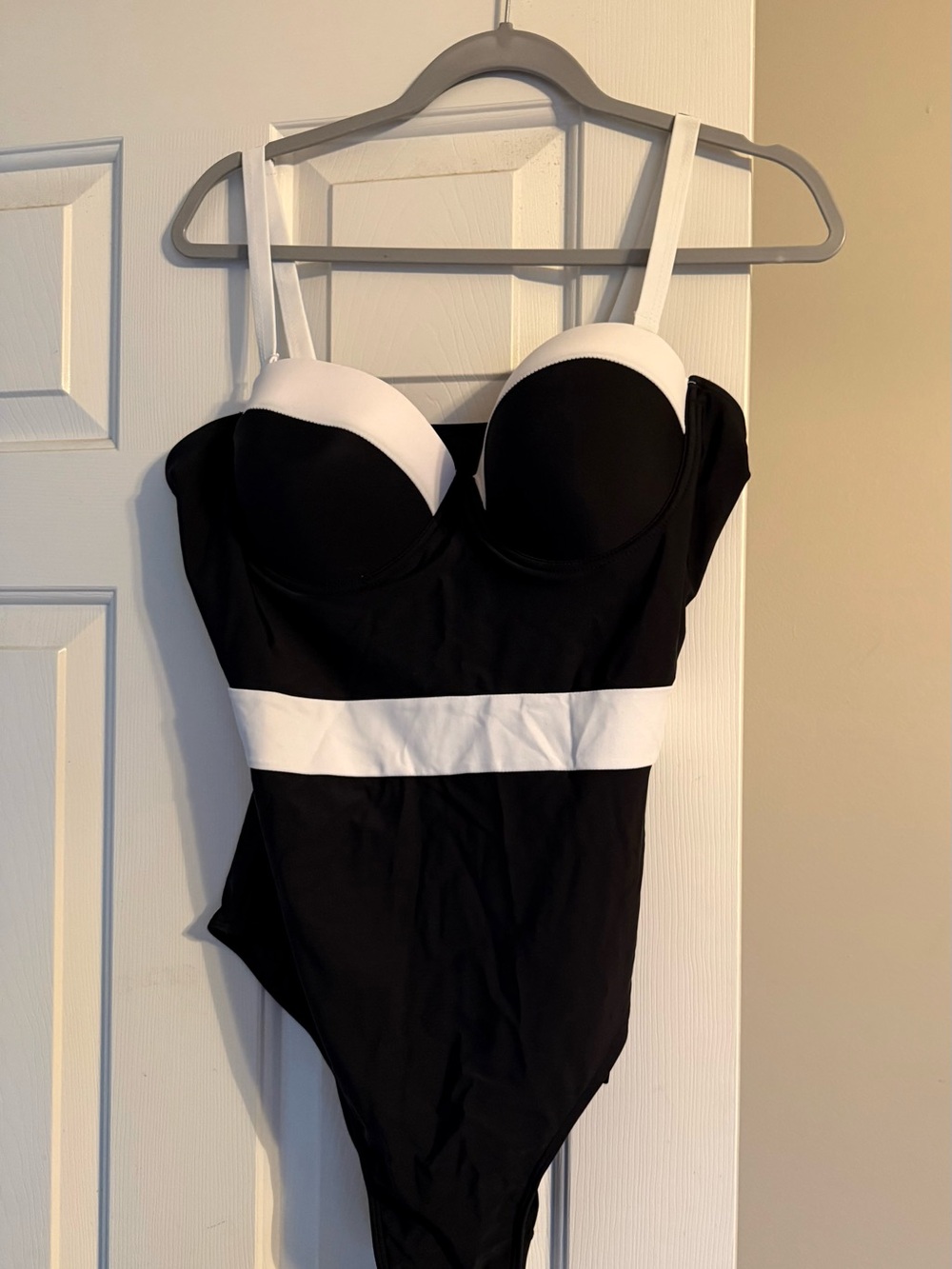 Fashion Nova Black and White Trim Kids One-Piece Bodysuit